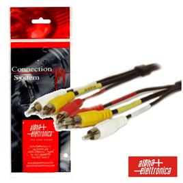 Cabo 3 Rca Macho/3 Rca Macho 1.5 Metros