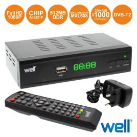 Receptor TDT FullHd 1080P DVB-T2 C/ Função PVR