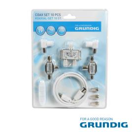 Kit Cabo Coaxial Com Fichas Blister 10 Pcs 