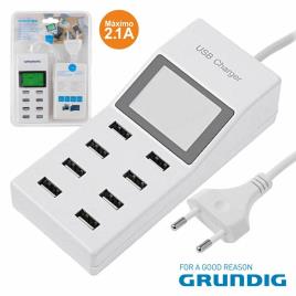 HUB USB C/ 8 PORTAS E VISOR GRUNDIG