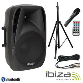 Coluna Amplificada 15 500w C/Suporte/Micro Boost