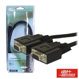 Cabo Null Modem D-Sub-9 Fêmea/D-Sub-9 Fêmea 1.8m