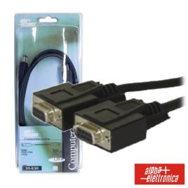 Cabo Null Modem D-Sub-9 Fêmea/D-Sub-9 Fêmea 1.8m