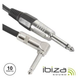 CABO JACK 6.35MM MACHO / MACHO 90º 10M MN IBIZA