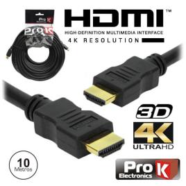 Cabo Hdmi 2.0 Macho / Macho 10m Preto 