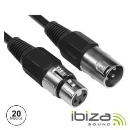 Cabo Xlr 3p Macho / Xlr 3p Fêmea 20m 