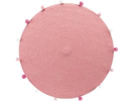 Tapete DOUCEUR D'INTÉRIEUR PompomParty (Rosa - 90 x 90 cm - Poliéster)