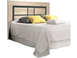 Cabeceira de Cama HOMESOUTH Cambria Claro - Grafite (Melamina - 160 x 119,3 x 3,8  cm)