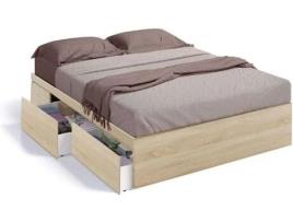 Cama de Casal VMO HOME Oxide Com 4 Gavetas (210 cm x 55 cm x 10.1 cm)