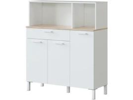 Armário HABITDESIGN Branco Artik – Canadian (Melamina, PVC - 108 x 126 x 40  cm)