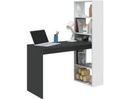 Secretária com Estante HABITDESIGN Branco (120 x 71 x 53 cm - Melamina)