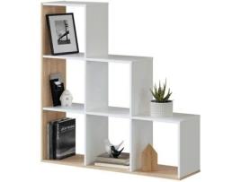 Estante HABITDESIGN Branco Artik - Canadian (Melamina, PVC - 108 x 110 x 28  cm)