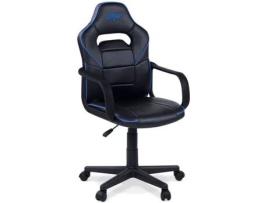 Cadeira de Escritório Operativa ABECEDARIO DRW Preto e Azul (60 x 108 x 45 cm - Pele Sintética)