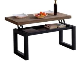 Mesa de Apoio ABECEDARIO boreal – Preto (Madeira - 120 x 47,5 x 60 cm)