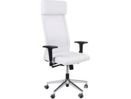 Cadeira de Escritório Operativa ABECEDARIO Airflow Branco (65 x 128 x 65 cm - Pele Sintética e Cromado)