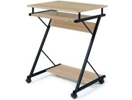 Mesa de Apoio para Portátil JSHOME Volta Castanho (60 x 75 x 48 cm - Madeira e Metal)