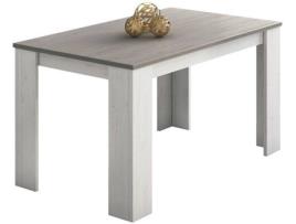 Mesa de Refeição HOMESOUTH Andersen pinho - Cinzento (Melamina - 140 x 75 x 80  cm)