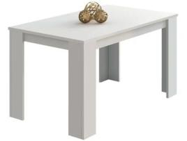 Mesa de Refeição HOMESOUTH Branco (Melamina - 140 x 75 x 80  cm)