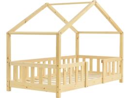 Estrutura de Cama Infantil [EN.CASA] Madeira Bege  (Bege - Madeira - 70x140cm)