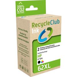 Pack Tinteiro Recycleclub HP 62XL - 2 Uni.