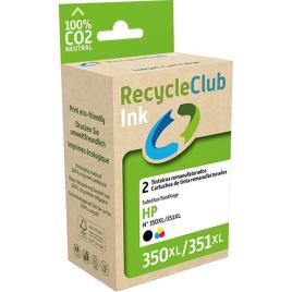 Pack Tinteiro Recycleclub HP 350 XL | 351 XL - 2 Uni.