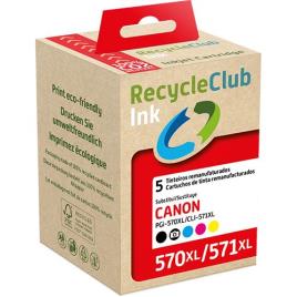 Tinteiro Recycleclub Canon 570 XL | 571 XL - 5 Uni.