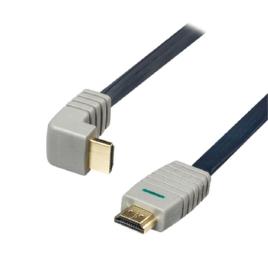 Cabo HDMI Dourado Macho / Macho 90º 4K 1m BANDRIDGE