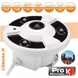 Câmara Vigilância Ip Dome Cmos 720p 5mp Olho Peixe 1/3 