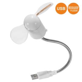 Ventoinha Silicone Flexivél Usb Mensagem