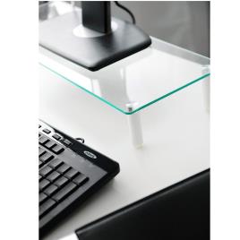 Digitus Glass Elevation For Monitor 56x21x8 Cm Max 20 kg Clear / White