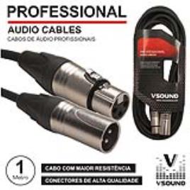 Cabo Pro Xlr 3p Macho / Xlr 3p Fêmea 1m 