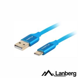 Cabo USB-A 2.0 Macho / USB Type-C Macho 1.8m Azul LANBERG