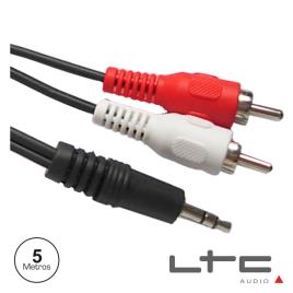 Cabo Jack 3.5mm Macho St / 2-Rca Macho 5m Ltc