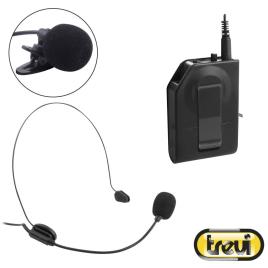Microfone s/ Fios c/ Transmissor Preto 