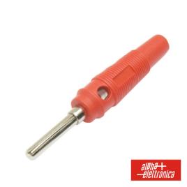 Ficha Banana 4mm Vermelha