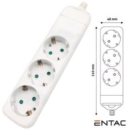 Tomada Elétrica c/ 3 Saídas Schuko 