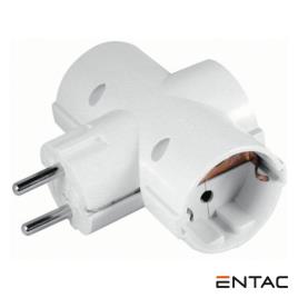 Tomada Elétrica c/ 3 Saídas Branco 