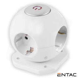 Tomada Elétrica Globo C/ 4 Saídas Branco 