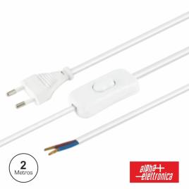 CABO DE ALIMENTAÇÃO C/ INTERRUPTOR 2M BRANCO