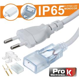 Cabo Alimentação P/Fita Leds 220v Ip65 