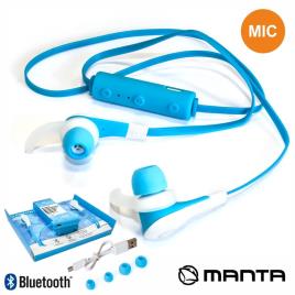 Auscultadores Bluetooth Stereo Mic Bat Azul 