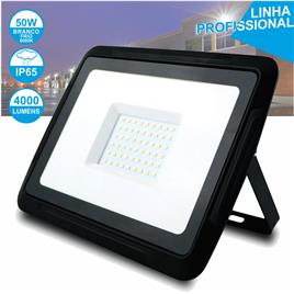 Projetor C/Leds Smd 2835 P/Exterior 50w Branco-Frio