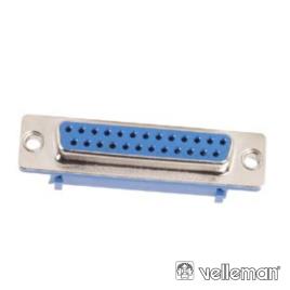 Ficha Sub-D 25 Pinos Fêmea Flat Cable