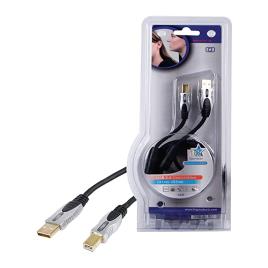Cabo Usb 2.0 Tipo-A Macho / Tipo-B Macho 1.8m 