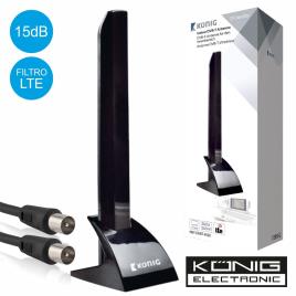 Antena Tdt Interior 15db Amplif. Filtro Lte 