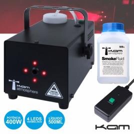 MÁQUINA DE FUMOS C/ COMANDO E LÍQUIDO 400W KAM