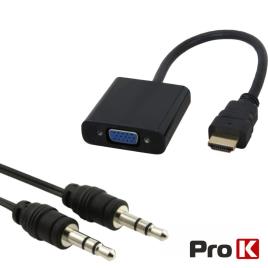 Conversor Hdmi Para Vga Com Audio Prok