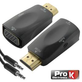 Conversor Hdmi Para Vga Com Audio Prok