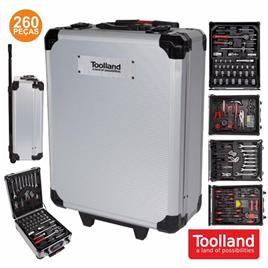 MALA FERRAMENTAS PROFISSIONAL 260 PEÇAS TOOLLAND