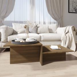 vidaXL Mesa centro 111,5x50x33 cm derivados madeira carvalho castanho